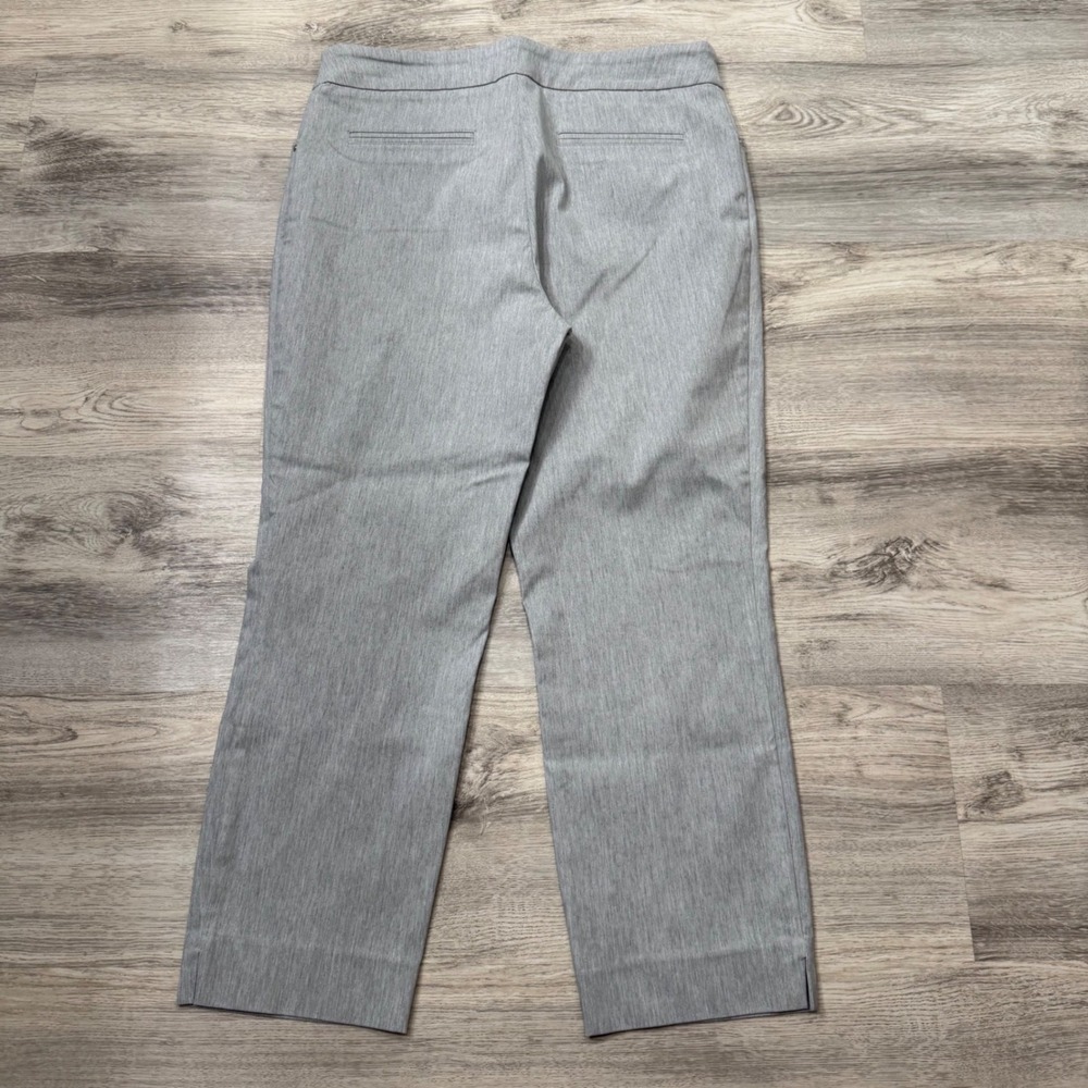 Hilary Radley Womens Pull On Straight Leg Pants Gray Heather Stretch Size Large - Picture 5 of 11